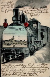 Metz (Frankreich) Zukünftiger Bahnhof, Eisenbahn 1907 ...