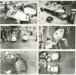 Spielzeug Seifenkisten-Rennen Lot mit 7 Foto-AK um 1950  ...