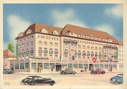 Zürich (Zürich) Klapp-AK, Werbe-AK Hotel Glockenhof I-II  ...