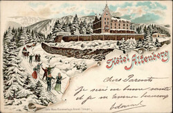 Altenberg (Elsass) Winterlitho, Hotel Altenberg 1899 I-II
