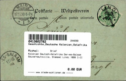 Kolonien Deutsch-Ostafrika Dar-es-Salaam Gouverneursvilla, Stempel ...