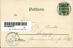 Leipzig (o-7000) Abtnaundorf, Gruss vom Heiteren Blick, Fahrrad 1897 ...