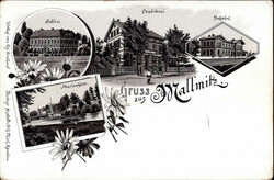 Mallmitz Bahnhof, Konditorei, Schloss I-II  Automatically generated ...