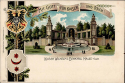 Halle Saale (o-4000) Kaiser Wilhelm Denkmal I-II