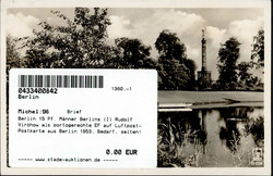Berlin 15 Pf. Männer Berlins (I) Rudolf Virchow als portogerechte EF ...