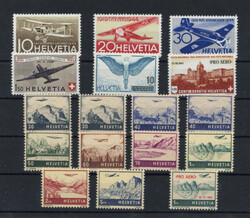 Schweiz diverse Ausgaben Luftpost 40er Jahre postfrischAutomatically ...