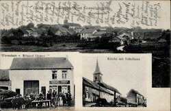 Gosselmingen (Frankreich) Dolvingen, Gasthaus Ohmer, Fahrrad 1914 I-II