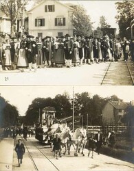 Winterthur (Zürich) - 2 beschriebene Foto-Ak FESTZUG ...