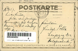 BADEN (Aargau) - Künstler-Steindruck Alt-Baden Kirchplatz sign. ...