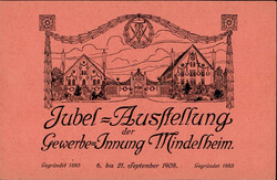 MINDELHEIM (8948) - JUBEL-AUSSTELLUNG d. GEWERBE-INNUNG Mpndelheim ...