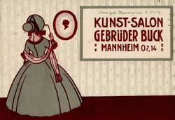 MANNHEIM - Werbekarte KUNST-SALON GEBRÜDER BUCK 1912 I-II