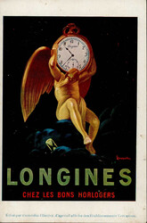 UHREN - LONGINES TASCHENUHR o Schweiz 1914 sign. Künstlerkarte I
