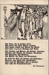 NS-JUDAIKA - Arbeiter Karte 37 DIE HERDE Verlag Graz Künstlerkarte ...