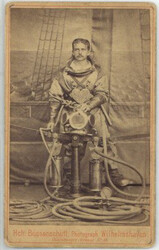 CDV Taucher, Hch. Büssenschütt Wilhelmshaven (6x10 cm) RS Klebe- u. ...