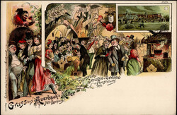 LEIPZIG (o-7000) - AUSSTELLUNG 1897 Gruss aus Auerbachs Keller ...