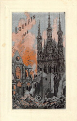 SEIDENKARTE - LOUVAIN 1914 IAutomatically generated translation:Silk ...