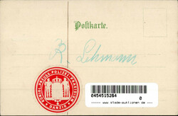 DANZIG - Langenmarkt rücks. Vignette Polizeipräsidium Danzig ...