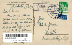 SCHACH - SCHACHDORF STRÖBECK (1949) Schachspieler an der alten ...