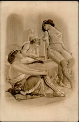 SCHACH - EROTIK und SCHACH sign. Künstlerkarte I-II  Automatically ...