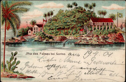 SANTOS (Brasilien) - ILHA das Palmas bei Santos - Marke entfernt I-II ...