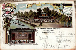 WIEN (Österreich) - Bernhard Zieglers CAFFEE-RESTAURANT FREUDENAU am ...