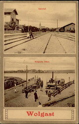 WOLGAST (o-2220) - BAHNHOF und Wolgaster Fähre I