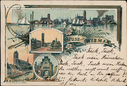WISMAR (o-2400) - Litho Marke entfernt I-II