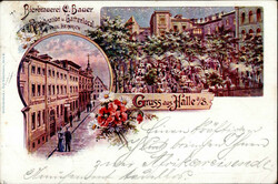 HALLE Saale (o-4000) - BIERBRAUEREI C.BAUER I-II