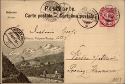 Vorläufer 1889 VULPERA-TARASP - Hotel Waldhaus SCHWEIZ Ecke etwas ...