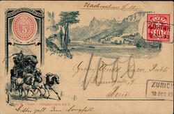 Vorläufer SCHWEIZ (Zürich) - GSK mit Zusatzfrankatur als ...