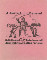 NS-JUDAIKA WK II - GEFÄLLT EUCH die JUDENHERRSCHAFT - beidseitig ...