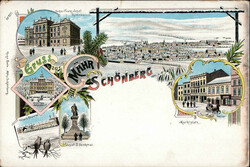 Mährisch Schönberg Winter-Litho I-II