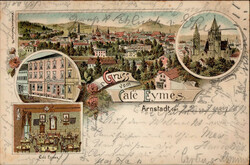 115210: Germany East, Zip Code O-52, 521 Arnstadt - Picture postcards