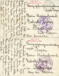 KIAUTSCHOU KRIEGSGEFANGENPOST - 2 Ak v. Bad Landeck,Schlesien ins ...