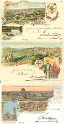 Palästina Lot mit mit 3 Lithos alle gelaufen 1899  Automatically ...