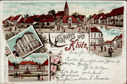 Klütz (o-2421) Postamt, Schloss Bothmer 1898 I-II