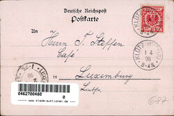 Klütz (o-2421) Postamt, Schloss Bothmer 1898 I-II