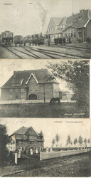 Arnum (Dänemark) Lot mit 3 AK Bahnhof SchuleAutomatically generated ...