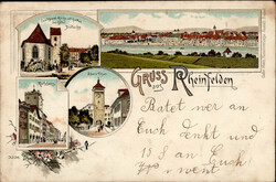 Rheinfelden (Aargau) Rathaus 1900 II (fleckig VS/RS)