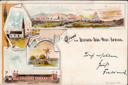 DEUTSCHE KOLONIEN DSW - Gruß aus Deutsch-Südwestafrika Litho Nr. 3 ...