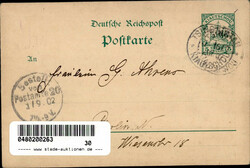 DEUTSCHE KOLONIEN KIAUTSCHOU - HANDGEMALT GSK o TSINGTAU 1902 ...