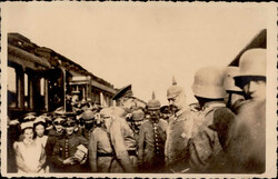 Adel Preussen Kronprinz Wilhelm am Bahnhof mit Hindenburg WK I ...