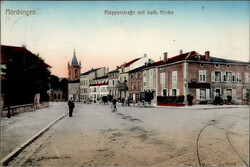 Mörchingen (Frankreich) Klapperstrasse mit Kath. Kirche 1913 ...