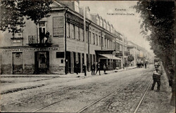 Kowno (Litauen) Kaiser-Wilhelm-Strasse, Strassenbahn 1915 I-II  ...