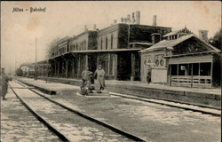Mitau (Lettland) Bahnhof, Eisenbahn 1916 I-II  Automatically ...