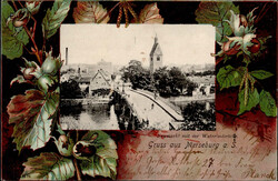Merseburg (o-4200) Neumarkt mit der Waterloo-Brücke 1901 I-II