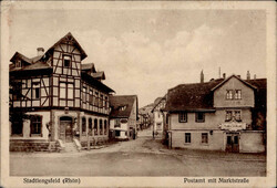 Stadtlengsfeld (o-6220) Postamt mit Marktstrasse II (Marke entfernt)  ...