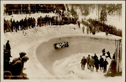 Oberhof (o-6055) Foto-AK Wintersportplatz Bobkurve 1935 I-II  ...