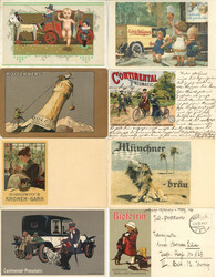 Werbung Album mit 180 Ansichtskarten und Billets mit einigen guten ...