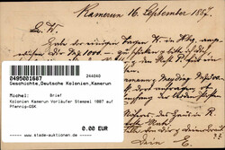 Kolonien Kamerun Vorläufer Stempel 1887 auf Pfennig-GSKAutomatically ...